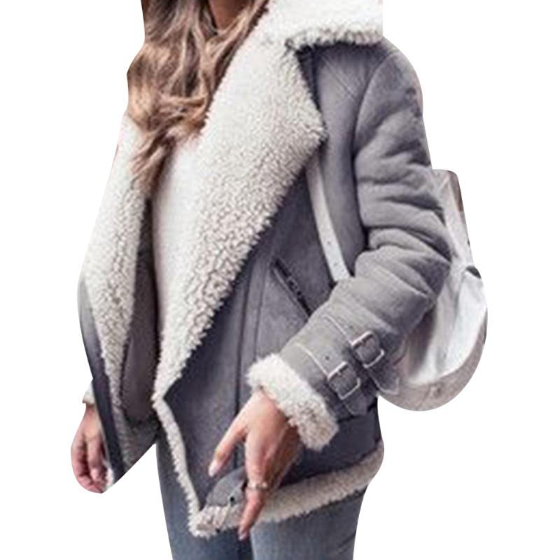 Women's Fur & Faux Winter Coat Womens Slim Cotton Warm Thick Women Casual Suede Lamb Futro Woman Parka Outerwear Teddy Coats, Black
Women's Fur & Faux Winter Coat Womens Slim Cotton Warm Thick Women Casual Suede Lamb Futro Woman Parka Outerwear Teddy Coats, Black