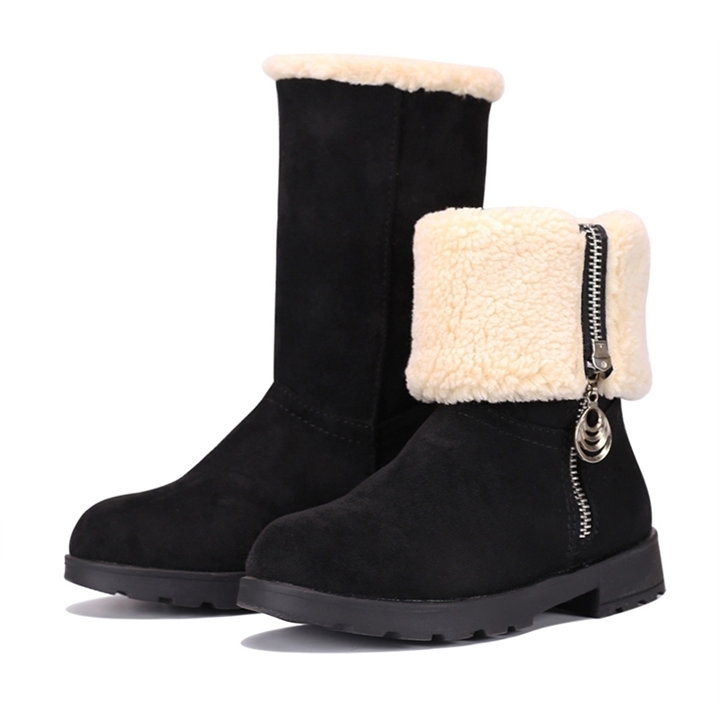 MUYGUAY Girls Winter Snow Boots Suede Fold Mid-Calf Fur Lined Warm Zipper for Toddler/Little Kid 211206, Brown
MUYGUAY Girls Winter Snow Boots Suede Fold Mid-Calf Fur Lined Warm Zipper for Toddler/Little Kid 211206, Brown
