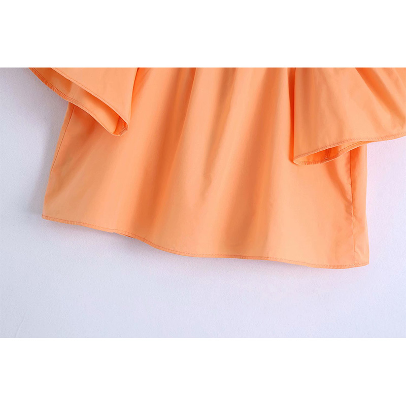 Women Tops Square Neckline Short Puff Sleeve Cropped Shirt Chic Lady Fashion Casual Clothes 210517