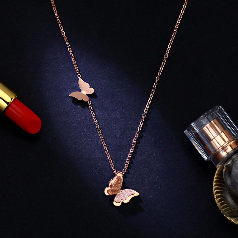 Pendant Necklaces YUN RUO Fashion Brand Woman Jewelry Yellow Rose Gold Silver Color Butterfly Necklace 316 L Stainless Steel Never Fade
Pendant Necklaces YUN RUO Fashion Brand Woman Jewelry Yellow Rose Gold Silver Color Butterfly Necklace 316 L Stainless Steel Never Fade