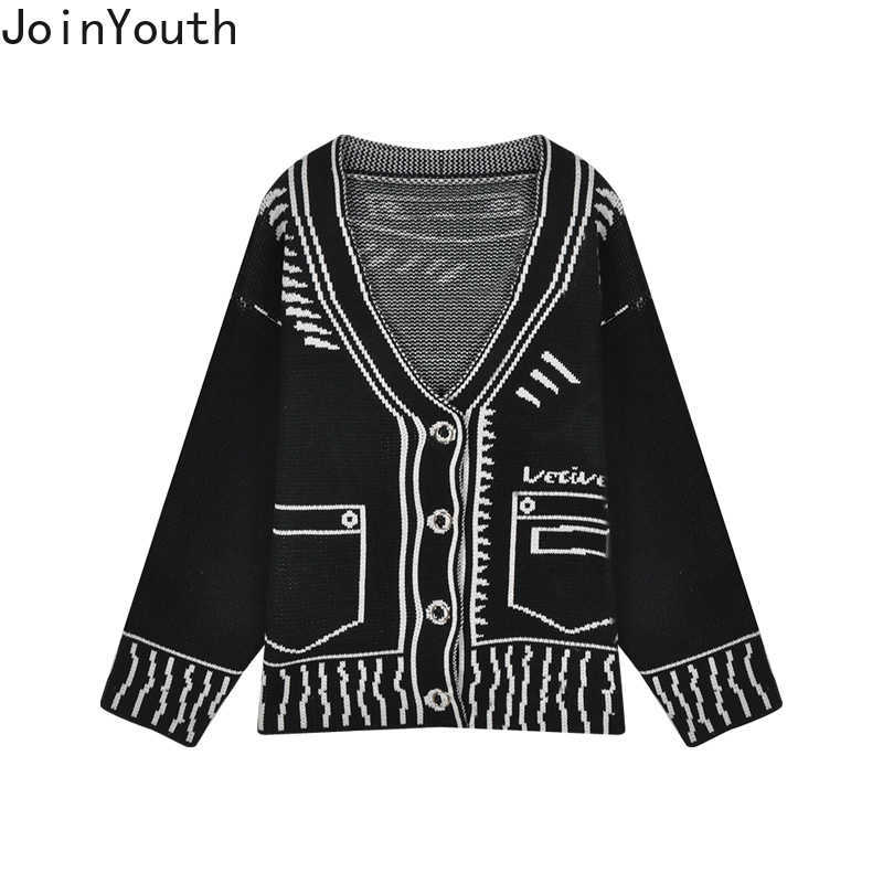 Joinyouth Fashion Sweater Oversize Harajuku Cardigan Fall Women Clothes Loose Korean Plus Size Coats Sueter Jacket Female 210914