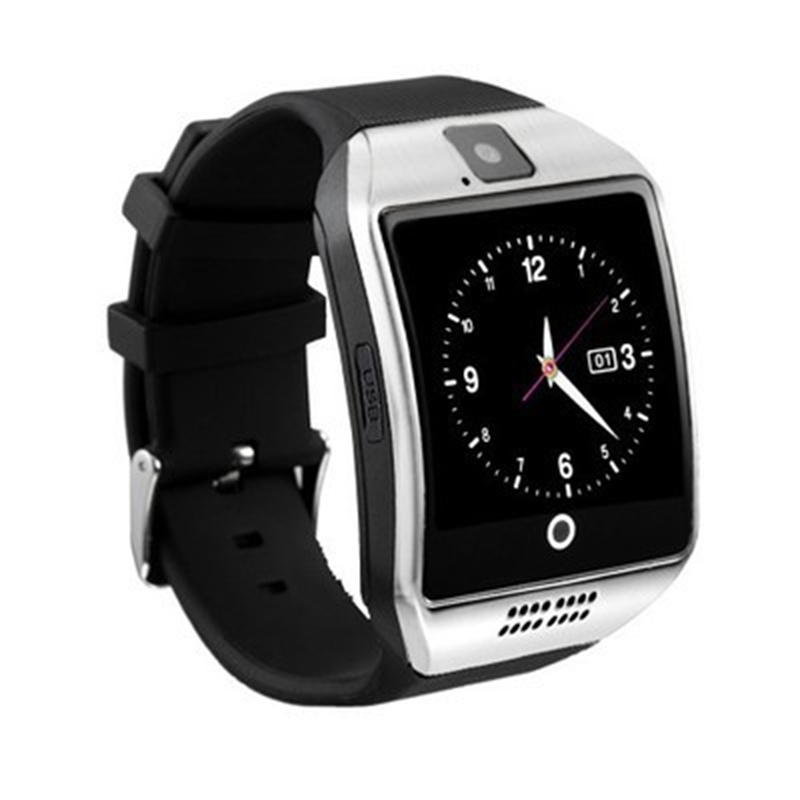 Authentic Q18 Smart Watches Bluetooth Wristband Smartwatch TF SIM Card NFC with Camera Chat Software Compatible iOS Android Cellphones with Retail Box