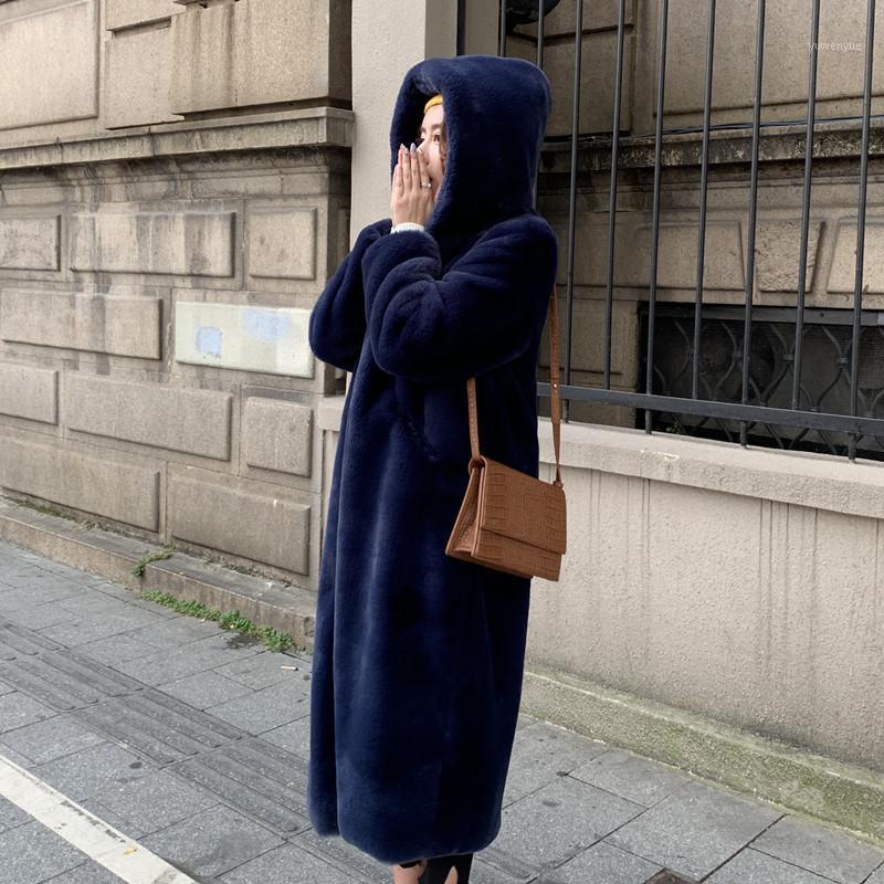 Women' Fur & Faux Winter Korean Women Casual Long Coat 2021 Fashion Loose Hooded Overcoat Sleeves Thick Warm Outerwear Female, Navy blue
Women' Fur & Faux Winter Korean Women Casual Long Coat 2021 Fashion Loose Hooded Overcoat Sleeves Thick Warm Outerwear Female, Navy blue