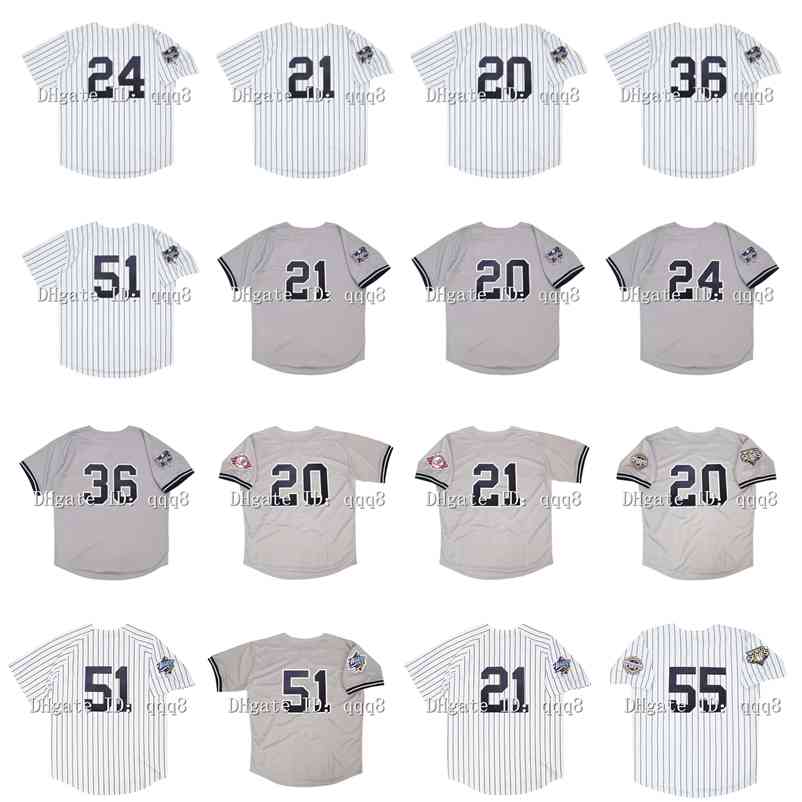 26 2000 Retro 51 Bernie Williams Jersey 55 Hideki Matsui 24 Tino Martinez 21 Paul O'Neill 20 Jorge Posada 36 David Cone WS Vintage Baseball, As pic
26 2000 Retro 51 Bernie Williams Jersey 55 Hideki Matsui 24 Tino Martinez 21 Paul O'Neill 20 Jorge Posada 36 David Cone WS Vintage Baseball, As pic
