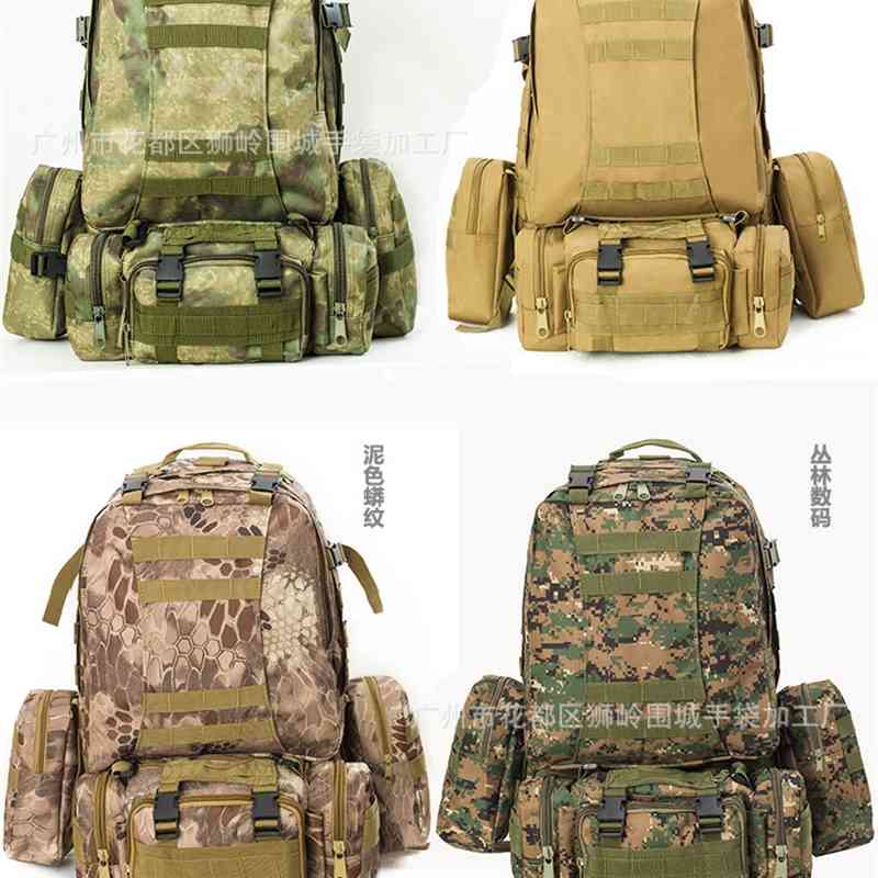 55L multifunctional combined backpack tactical mountaineering bag sports outdoor double shoulder riding field waterproof Backpack, Black
55L multifunctional combined backpack tactical mountaineering bag sports outdoor double shoulder riding field waterproof Backpack, Black
