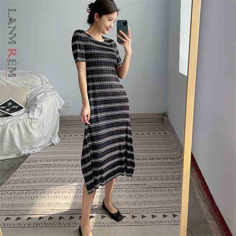 Striped Summer Dress For Women Short Sleeve Round Neck Pleated Slim Dresses Female Fashion 2D1603 210526, Black
Striped Summer Dress For Women Short Sleeve Round Neck Pleated Slim Dresses Female Fashion 2D1603 210526, Black