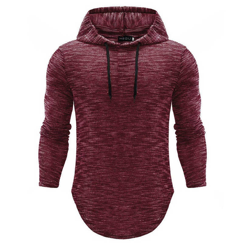 2020NEW Trendy Spring Autumn Men T Shirt Casual Long Sleeve Slim Men's Tops Stretch T-shirt Comfortable Hooded T Shirt pullover Y0907