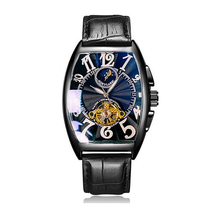 AOKULASIC brand watch mechanical Automatic movement Leather Strap men's Business fashion watches AOK02