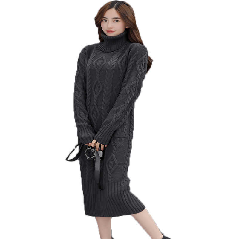 Women Causal Dress Female Autumn Winter Long Sleeve Loose Turtleneck Pullover Knitted Ladies Solid Basic Robe Vestido 210602
Women Causal Dress Female Autumn Winter Long Sleeve Loose Turtleneck Pullover Knitted Ladies Solid Basic Robe Vestido 210602