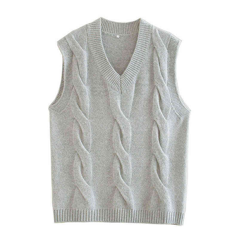 Evfer Women Autumn Casual Za Gray Sleevless Knitted Pullover Vest Female Fashion V-Neck Loose Sweters Girls Chic Long Kniwear Y1110
Evfer Women Autumn Casual Za Gray Sleevless Knitted Pullover Vest Female Fashion V-Neck Loose Sweters Girls Chic Long Kniwear Y1110