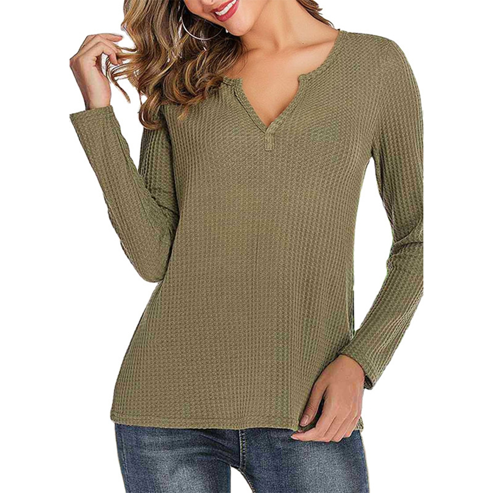 Spring Autumn Women Basic T-shirts Long Sleeve V-Neck Tee Shirt Tops Casual Loose Solid Slim Tops Waffle Knit Women Clothing, Pink
Spring Autumn Women Basic T-shirts Long Sleeve V-Neck Tee Shirt Tops Casual Loose Solid Slim Tops Waffle Knit Women Clothing, Pink