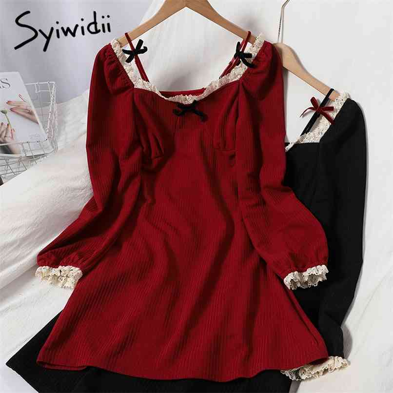 Fashion High Waist Dresses Women Backless Strapless Bow Camis Slash Neck Puff Sleeve A-line Clothing Spring Summer 210607, Red
Fashion High Waist Dresses Women Backless Strapless Bow Camis Slash Neck Puff Sleeve A-line Clothing Spring Summer 210607, Red