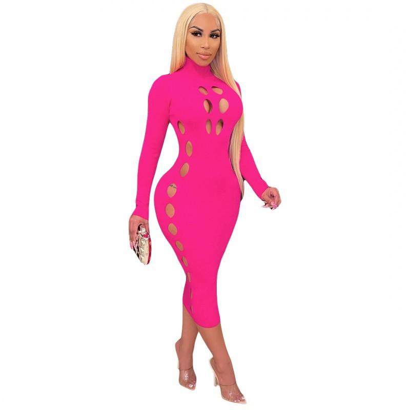 Casual Dresses Hollow Sexy Dress Fashion Simple Solid Color Long-Sleeved Tight Pencil Skirt 2021 Autumn Long African Women' Clothing, Black
Casual Dresses Hollow Sexy Dress Fashion Simple Solid Color Long-Sleeved Tight Pencil Skirt 2021 Autumn Long African Women' Clothing, Black