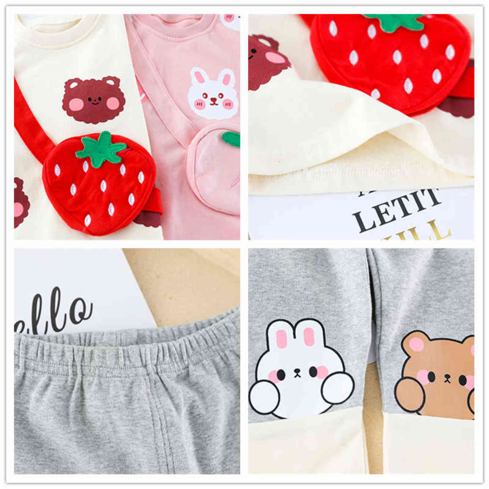 HYLKIDHUOSE Autumn Baby Girls Clothing Sets Kids Cartoon Rabbit Long Sleeve T Shirt Pants Children Casual Clothes Infant Outfit 211104