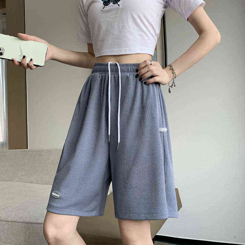 High Waist Soft Comfort Women's Pants Casual Spring Summer Woman Ice Silk Ankle-Length Trousers Female Slacks 211115