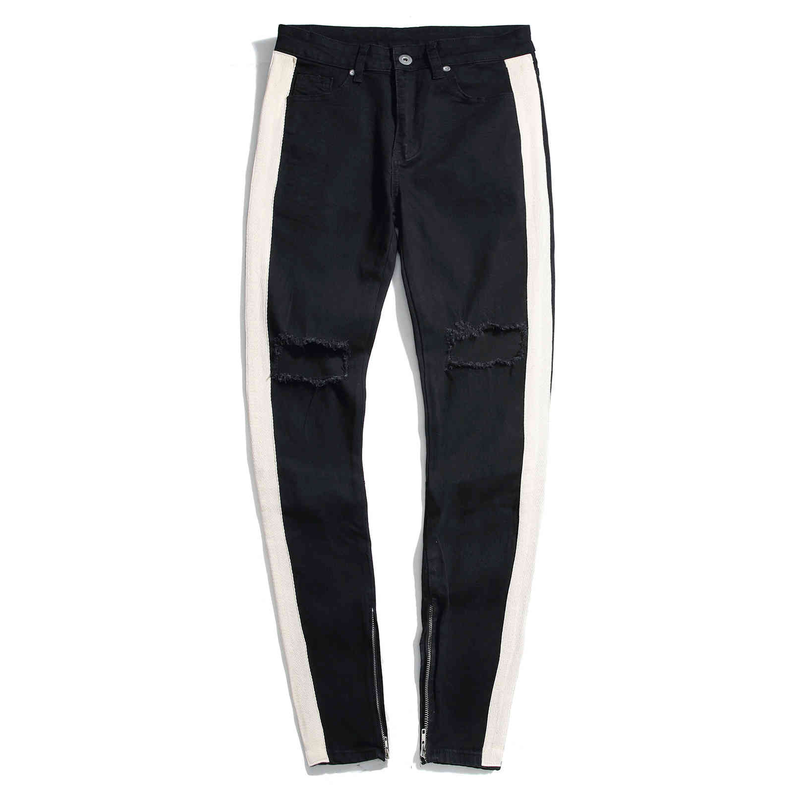 2019 new mens jeans wear out and wash with water style vintage white lace knee holes slim fit jeans, Blue
2019 new mens jeans wear out and wash with water style vintage white lace knee holes slim fit jeans, Blue