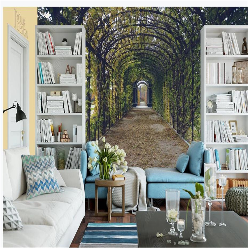 European-style vine corridor garden modern wallpapers for living room 3d landscape wallpaper