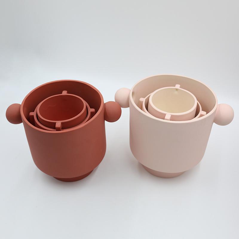 Nordic Ins Handmade Frosted Flower Arrangement Floral Container Artist Home Decoration Succulent Planting Pot Bonsai Vases