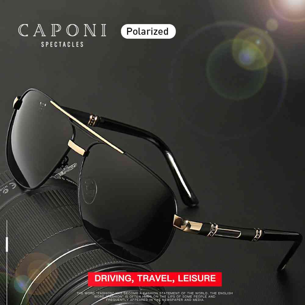 Sunglasses Caponi Men's Driving Polarized Eye Brand Vintage Square Anti Ray Uv Protect Sun Glasses for Men Cp0960, White;black
Sunglasses Caponi Men's Driving Polarized Eye Brand Vintage Square Anti Ray Uv Protect Sun Glasses for Men Cp0960, White;black