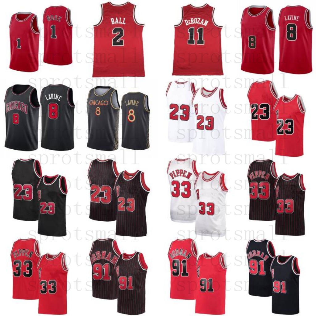 2 Lonzo Ball Zach 8 LaVine Basketball Jersey Derrick 1 Rose 11 Demar DeRozan Mens 23 Dennis 91 Rodman Scottie 33 Pippen Red White Black Stripe Shirt
2 Lonzo Ball Zach 8 LaVine Basketball Jersey Derrick 1 Rose 11 Demar DeRozan Mens 23 Dennis 91 Rodman Scottie 33 Pippen Red White Black Stripe Shirt