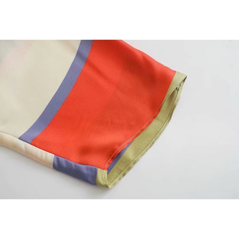 Holiday Rainbow Colored Women Striped Dress CHIC Cross V neck Bat Long Sleeve Tie Bow Sashes one-Piece Mini Dresses 210429