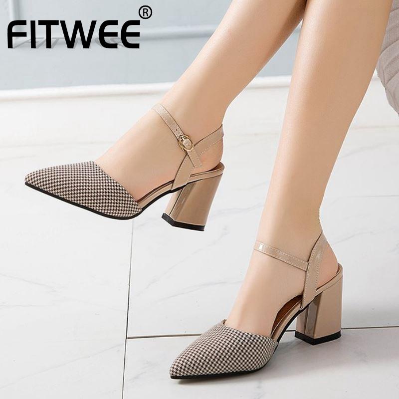 Sandals FITWEE Ladies Party Plaid Office PU Leather Summer Shoes Women Classics Footwear Size 34-39, Black
Sandals FITWEE Ladies Party Plaid Office PU Leather Summer Shoes Women Classics Footwear Size 34-39, Black