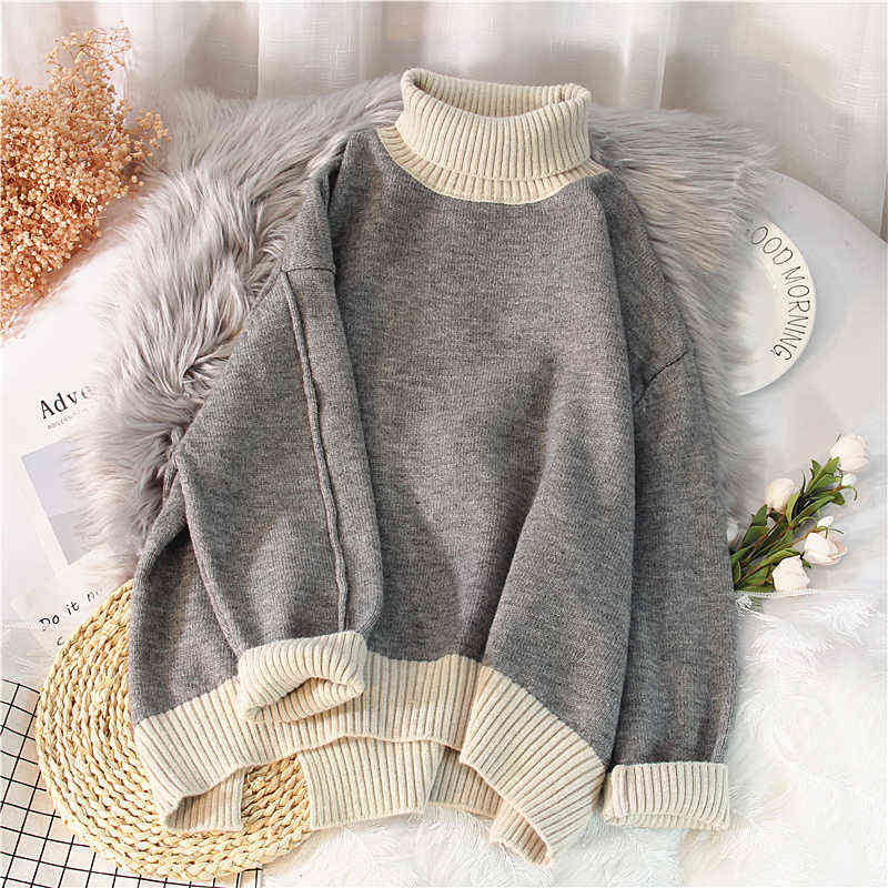 EBAIHUI Woman Turtleneck Sweaters 2021 New Fashion Solid Knitted Pullover Patchwork Hem Split Jumper Casual Loose Top Pull Femme Y1110, Creamy-white
EBAIHUI Woman Turtleneck Sweaters 2021 New Fashion Solid Knitted Pullover Patchwork Hem Split Jumper Casual Loose Top Pull Femme Y1110, Creamy-white