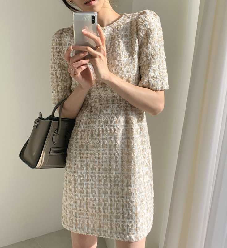 Fashion Runway Design Summer Women Chic Short Sleeve Dress Tweed Plaid Mini Vestidos 210526, Picture color
Fashion Runway Design Summer Women Chic Short Sleeve Dress Tweed Plaid Mini Vestidos 210526, Picture color