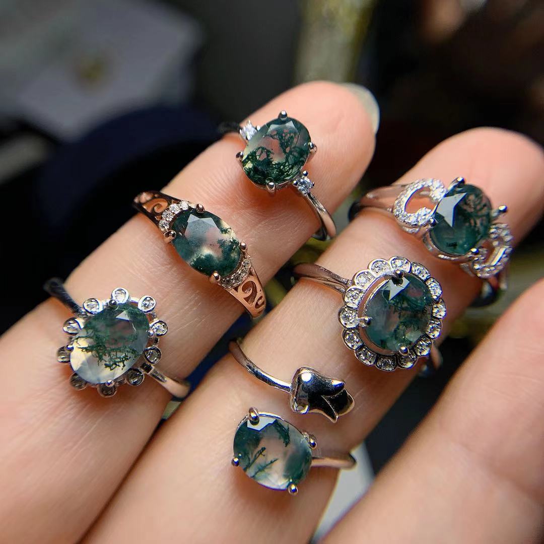 Green Moss Agate Ring 925 Sterling Silver natural Gemstone Engagement Wedding Adjustable Rings For Women Gift
Green Moss Agate Ring 925 Sterling Silver natural Gemstone Engagement Wedding Adjustable Rings For Women Gift