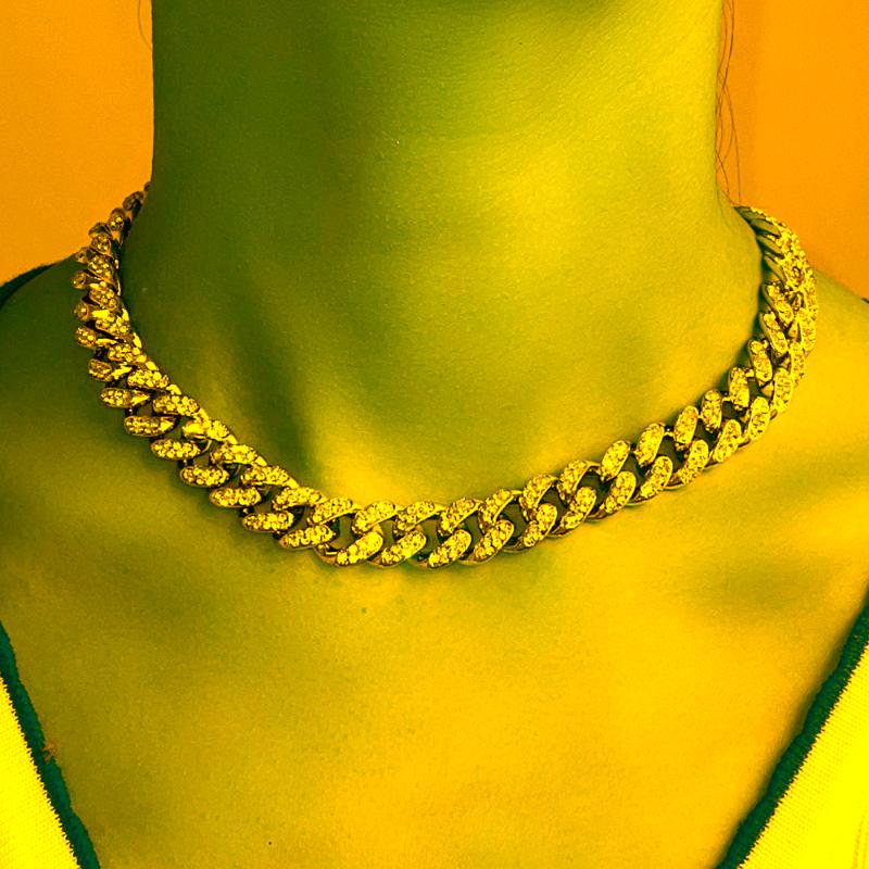 Chains Punk Crystal Buckle Miami Thick Cuban Choker Necklace For Women Iced Out Full Rhinestone Chunky Metal Necklaces, Silver
Chains Punk Crystal Buckle Miami Thick Cuban Choker Necklace For Women Iced Out Full Rhinestone Chunky Metal Necklaces, Silver