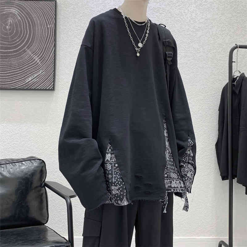 men's hoodies & sweatshirts spring fall fashion hip hop oversized sleeve long t shirt kpop couple's clothing shredded hole korean, Black
men's hoodies & sweatshirts spring fall fashion hip hop oversized sleeve long t shirt kpop couple's clothing shredded hole korean, Black