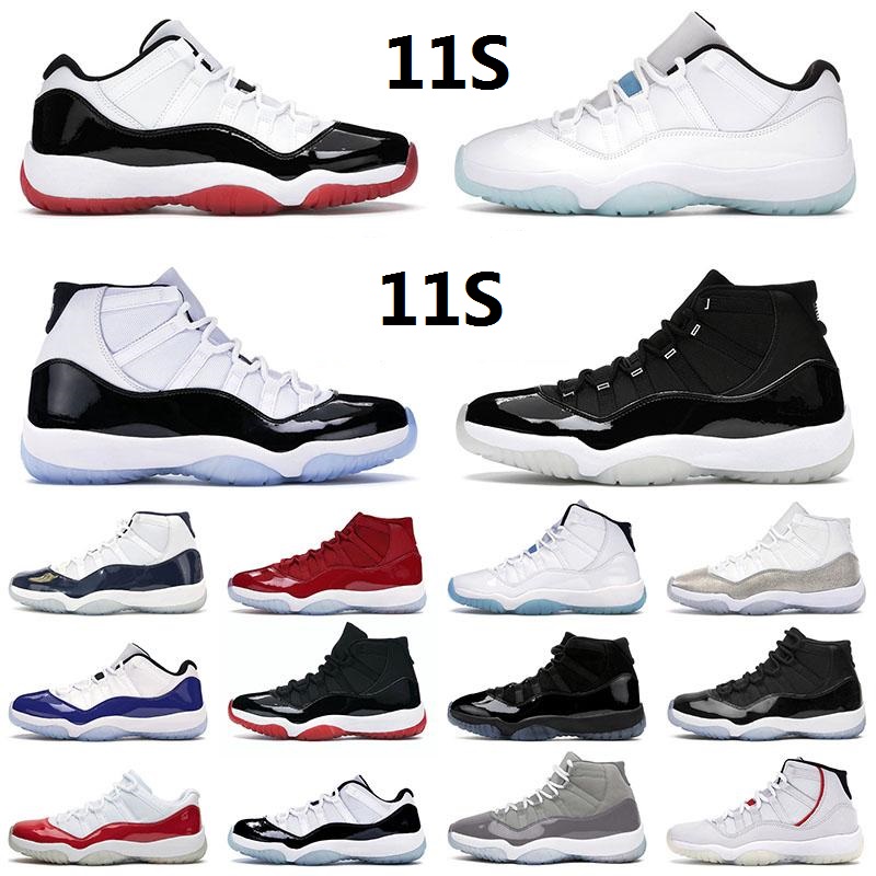 Top Quality Jumpman 11s Basketball Shoes 11 Low Jubilee 25th Anniversary High 45 Concord Legend Blue University Red Bred UNC Sports Sneakers
