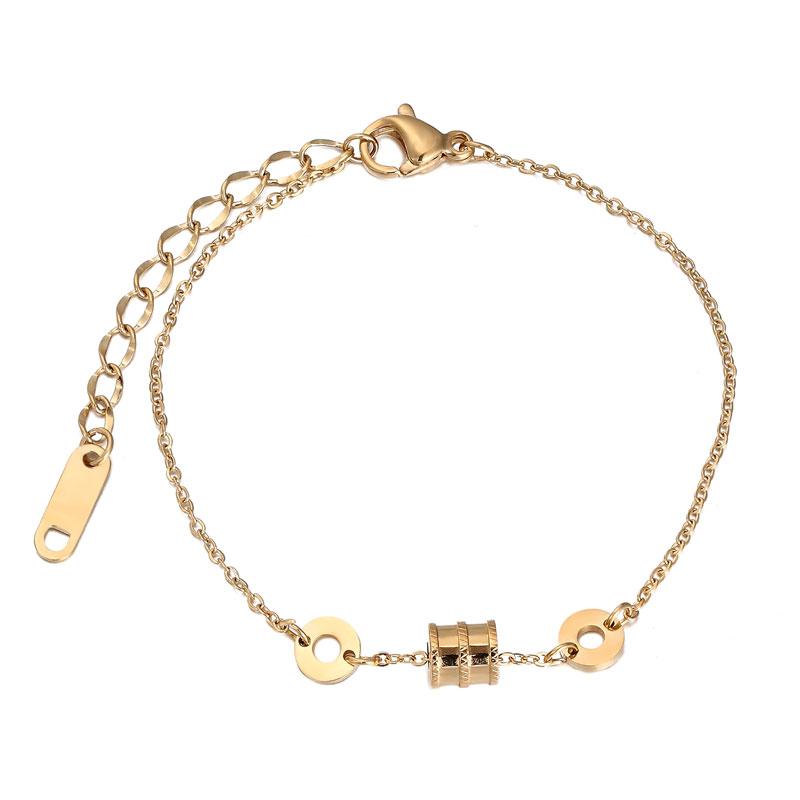 Charm Bracelets Design Exquisite Double Circle Small Size Cylindrical Bracelet Titanium Steel Jewelry Woman And Child Gift Brand
Charm Bracelets Design Exquisite Double Circle Small Size Cylindrical Bracelet Titanium Steel Jewelry Woman And Child Gift Brand