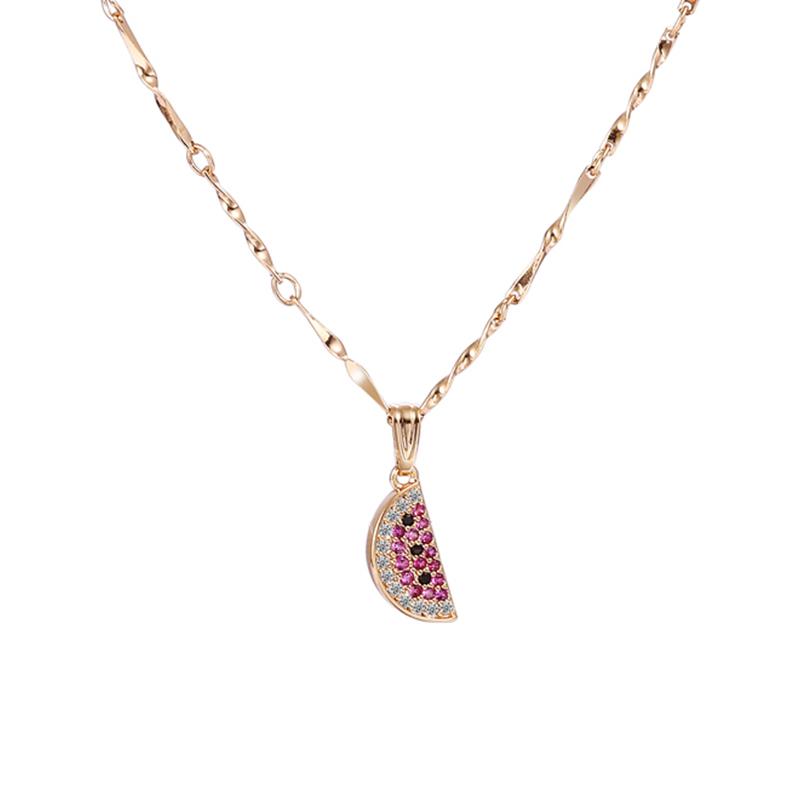 Pendant Necklaces ChengLong 2021 Fashion Watermelon Necklace For Women Girls Fruit Jewelry Chain Personality Gold Collares
Pendant Necklaces ChengLong 2021 Fashion Watermelon Necklace For Women Girls Fruit Jewelry Chain Personality Gold Collares