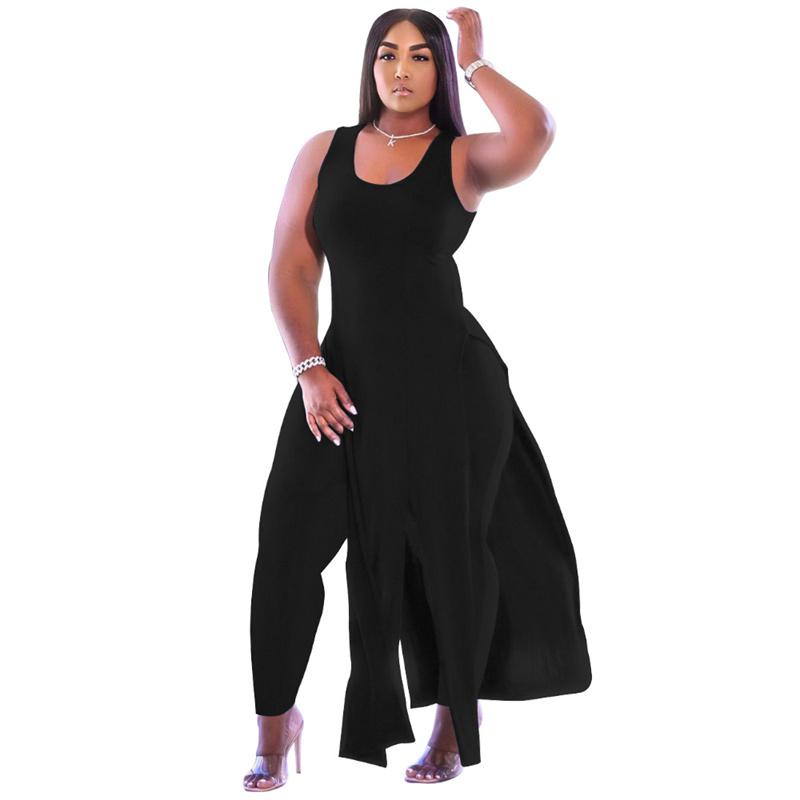 Plus Size Tracksuits 2 Piece Set Women Leisure Clothing Solid Sleeveless Pullover Dress Long Pants Matching Sets Summer Elastic Outfit, Black
Plus Size Tracksuits 2 Piece Set Women Leisure Clothing Solid Sleeveless Pullover Dress Long Pants Matching Sets Summer Elastic Outfit, Black
