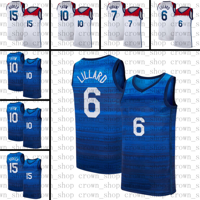 Devin 15 Booker Damian Lillard Kevin 7 Durant Basketball Jerseys US AA Men 2021 Summer Olympics Jayson 10 Tatum White Navy Jerseys x3
Devin 15 Booker Damian Lillard Kevin 7 Durant Basketball Jerseys US AA Men 2021 Summer Olympics Jayson 10 Tatum White Navy Jerseys x3
