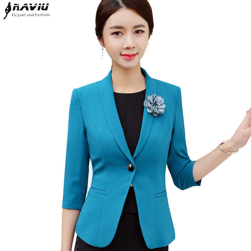Spring Temperament Fashion Women Formal Blazer OL Slim Half Sleeve Jacket Business Office Ladies Plus Size Work Wear 210604, Blue blazer
Spring Temperament Fashion Women Formal Blazer OL Slim Half Sleeve Jacket Business Office Ladies Plus Size Work Wear 210604, Blue blazer