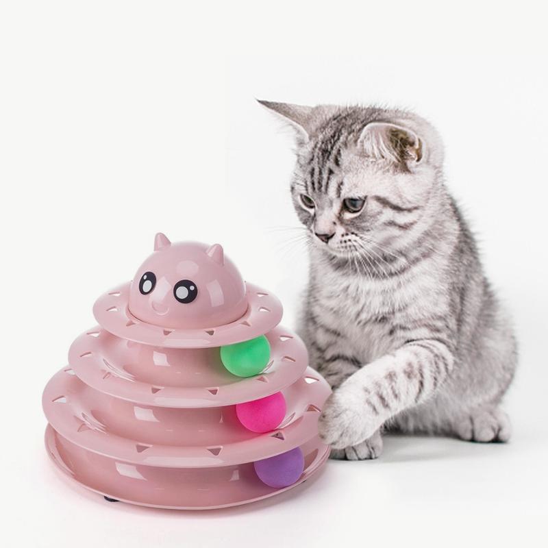 Cat Toys Funny 3-Tiers Interactive Pet Turntable Kitten Ball Toy Track Tower With 3 Rollers For
Cat Toys Funny 3-Tiers Interactive Pet Turntable Kitten Ball Toy Track Tower With 3 Rollers For