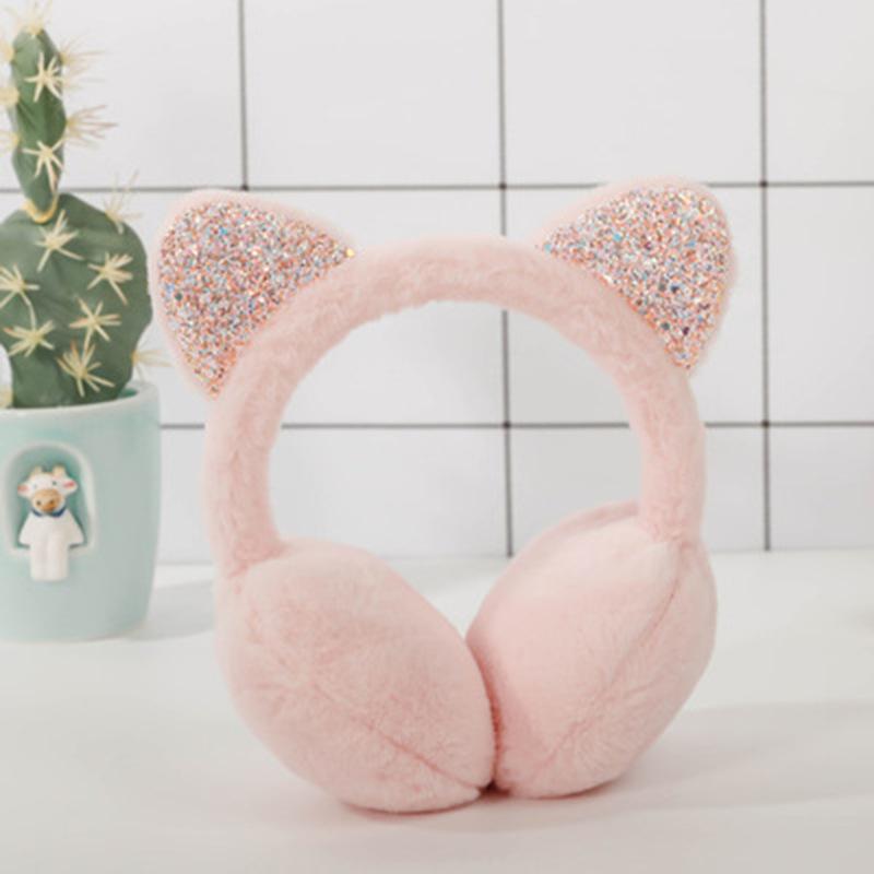 Berets Winter Children Girls Sequins Cat Ears Plush Earmuffs Warm Cold Students Earflap Ear Warmer Christmas Style, White
Berets Winter Children Girls Sequins Cat Ears Plush Earmuffs Warm Cold Students Earflap Ear Warmer Christmas Style, White