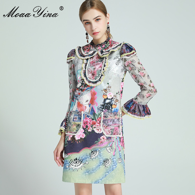 Fashion Designer dress Spring Women' Dress Long Sleeve Beaded Ruffles Cartoons Floral-Print Dresses 210524, Multi
Fashion Designer dress Spring Women' Dress Long Sleeve Beaded Ruffles Cartoons Floral-Print Dresses 210524, Multi