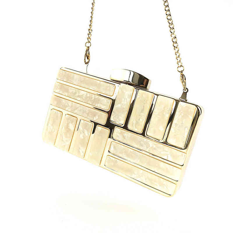 NXY Evening Bags New Arrivals Ladies Party Clutch Purse Bag Handbag Fashion Acrylic Marble evening handbag for women 220129