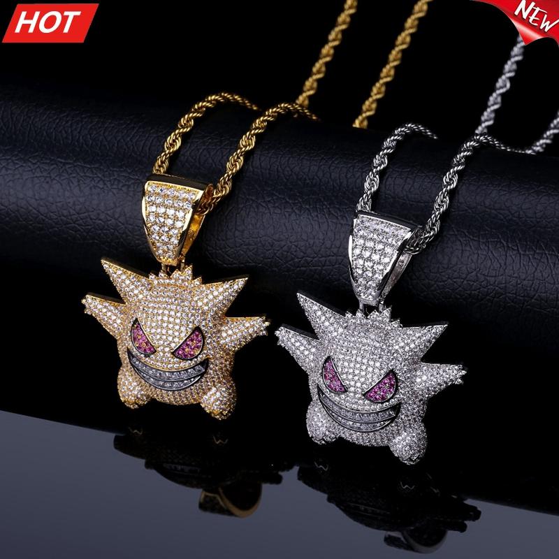 Pendant Necklaces Hop Iced Out Necklace Men With Tennis Chain Hop/Punk Gold Silver Color Charms Jewelry Gifts
Pendant Necklaces Hop Iced Out Necklace Men With Tennis Chain Hop/Punk Gold Silver Color Charms Jewelry Gifts