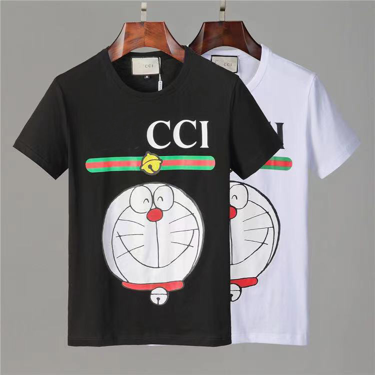 Short-sleeved round neck T-shirt summer Doraemon cartoon cute printing men's loose casual tops tide wild design sense of five-point sleeves, White;black
Short-sleeved round neck T-shirt summer Doraemon cartoon cute printing men's loose casual tops tide wild design sense of five-point sleeves, White;black