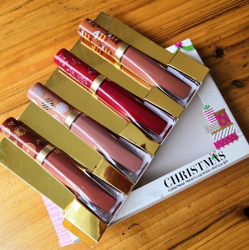 2021Christmas Gift Makeup Lip Gloss The Sweet Smell Treats Liquified Lipstick Set 4 colors Melted Matte Lipgloss Kit
2021Christmas Gift Makeup Lip Gloss The Sweet Smell Treats Liquified Lipstick Set 4 colors Melted Matte Lipgloss Kit