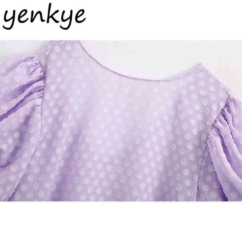 Fashion Women Semi-sheer Purple Jacquard Crop Top Sexy Backless O Neck Short Sleeve Summer Tops Plus Size Blusas mujer BBWM2197 210515
