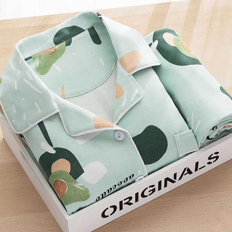 Women's Pajamas Set Pijama Lingerie for Female Homewear Spring V-Neck Long Sleeves Trousers Suit Sleepwear Pyjamas Sets Viscose 210924