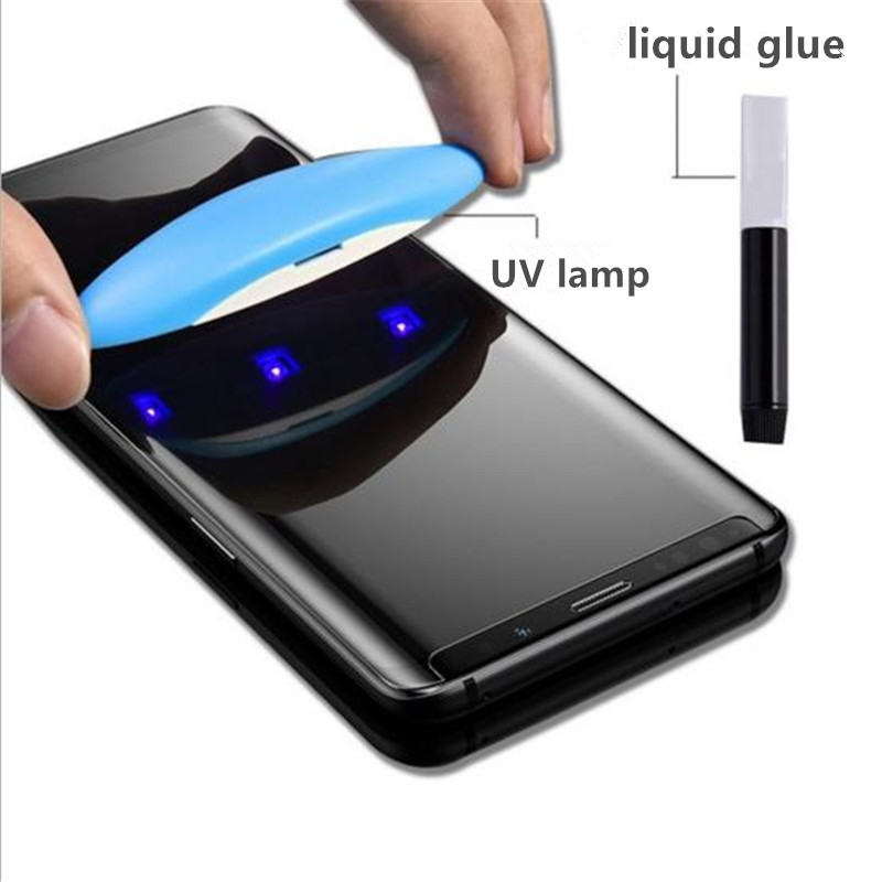 UV Tempered Glass Screen Protector For Samsung S23 S24 S21 S22 plus S23 Ultra Note 10 Pro S20 Ultra S10 Plus S9 3D Full Liquid Glue