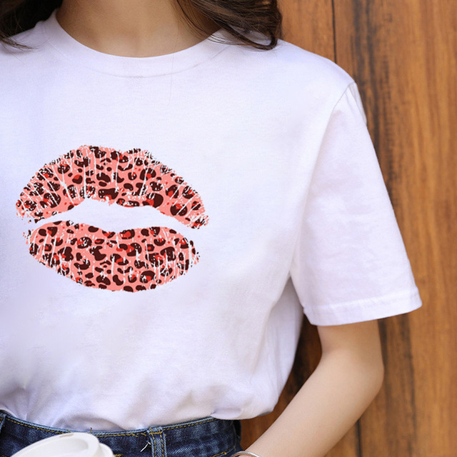Women Tee Tops Short Sleeve Dripping Leopard Lips Print Crew Neck Tshirt Graphic Summer Clothes Female Casual Streetwear T-shirt 2CCDK, No8
Women Tee Tops Short Sleeve Dripping Leopard Lips Print Crew Neck Tshirt Graphic Summer Clothes Female Casual Streetwear T-shirt 2CCDK, No8