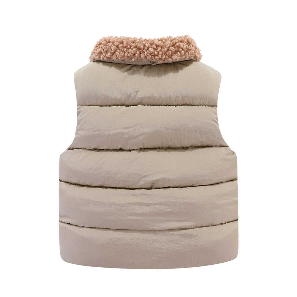 Mudkingdom Kids Jacket Vest Autumn Winter Sleeveless Wool Lapel Colar Children Outerwear 210615