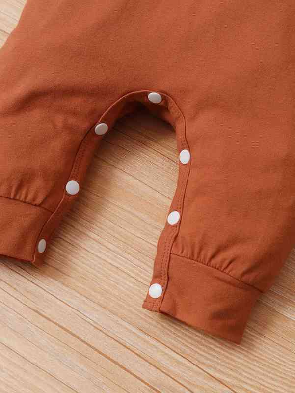 Baby Cartoon Elephant Print Jumpsuit & Hat SHE